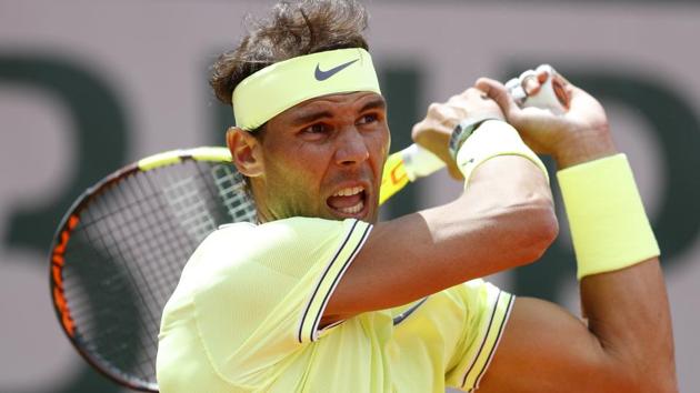 Rafael Nadal in action.(Reuters)