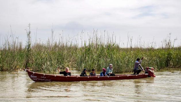 But without a long-term plan, residents worry that water levels will be hostage to fluctuating rains and shortages caused by Iranian and Turkish dams. These dynamics have already damaged the marshes with high levels of salination last year killing fish and forcing other wildlife to migrate. Jurani, the returning expatriate, has an idea of the solution. “Adventurers and nature-lovers,” he said, hopefully. (Hussein Faleh / AFP) But without a long-term plan, residents worry that water levels will be hostage to fluctuating rains and shortages caused by Iranian and Turkish dams. These dynamics have already damaged the marshes with high levels of salination last year killing fish and forcing other wildlife to migrate. Jurani, the returning expatriate, has an idea of the solution. “Adventurers and nature-lovers,” he said, hopefully. (Hussein Faleh / AFP)