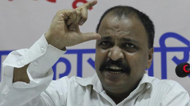 Sanjiv Gajanan Punalekar is the national secretary of Hindu Vidhidnya Parishad.(HT/PHOTO)