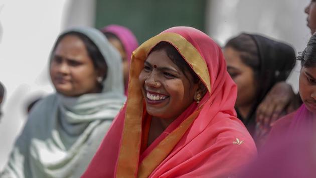 The women laugh and talk among themselves as they share their stories. “They all know they can say whatever they like for this is a safe space,” says Maurya. Such meetings have helped make menstruation relatively more mainstream in the village today. “Very often, there are young girls who haven’t even started their period... and hopefully when their time comes, they will be more matter-of-fact about it.” (WaterAid / Dhiraj Singh)