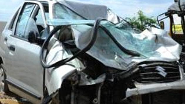 The incident occurred near Agolai village in Balesar area, where twelve people, including two children, died when two vehicles collided head-on.(HT File Photo (representative image))