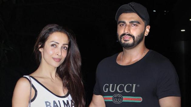 Arjun Kapoor and Malaika Arora posed as a couple at India’s Most Wanted screening in Mumbai earlier this month.(PTI) Arjun Kapoor and Malaika Arora posed as a couple at India’s Most Wanted screening in Mumbai earlier this month.(PTI)