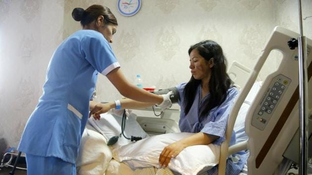 Ameesha Chauhan, a survivor of the Everest “traffic jam” who is in hospital recovering from frostbite, said climbers without basic skills should be barred on the world’s highest peak. Ten people have died in little more than two weeks after poor weather cut the climbing window, leaving mountaineers waiting in long queues to the summit, risking exhaustion and running out of oxygen. (AP) Ameesha Chauhan, a survivor of the Everest “traffic jam” who is in hospital recovering from frostbite, said climbers without basic skills should be barred on the world’s highest peak. Ten people have died in little more than two weeks after poor weather cut the climbing window, leaving mountaineers waiting in long queues to the summit, risking exhaustion and running out of oxygen. (AP)
