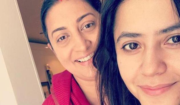 Smriti Irani poses with Ekta Kapoor. (Instagram) Smriti Irani poses with Ekta Kapoor. (Instagram)