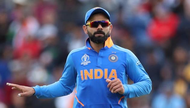 Cricket - ICC Cricket World Cup warm-up match - Bangladesh v India - Cardiff Wales Stadium, Cardiff, Britain - May 28, 2019 India's Virat Kohli reacts(Action Images via Reuters)