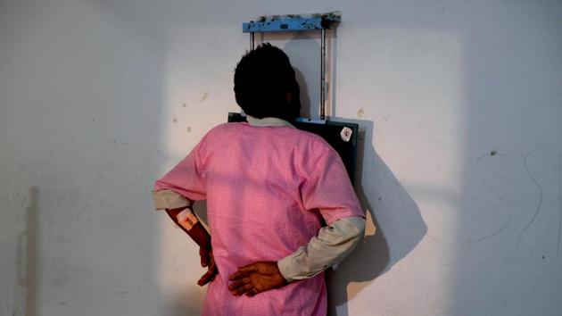 A patient undergoes an X-ray. More broadly, building more facilities, training more staff and implementing more reforms are needed in what remains a dysfunctional system, experts say. Modi has promised to hike health spending to 2.5% of GDP by 2025, from 1.15% now but it is unclear if this will suffice. Critics also say that Modicare helps unscrupulous private providers boost profits. (Money sharma / AFP) A patient undergoes an X-ray. More broadly, building more facilities, training more staff and implementing more reforms are needed in what remains a dysfunctional system, experts say. Modi has promised to hike health spending to 2.5% of GDP by 2025, from 1.15% now but it is unclear if this will suffice. Critics also say that Modicare helps unscrupulous private providers boost profits. (Money sharma / AFP)
