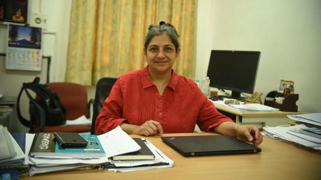 Sudheshna Sinha is a professor at the department of physical sciences at the Indian Institutes of Science Education and Research, Mohali, since 2009.(HT Photo)