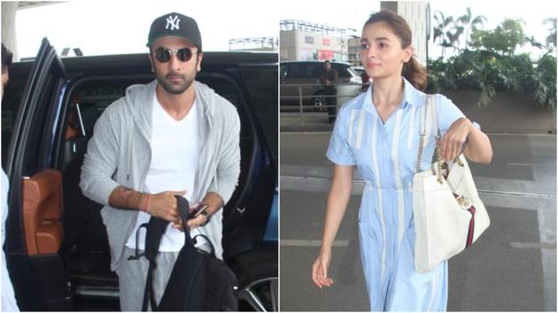 Ranbir Kapoor, Alia Bhatt spotted at Mumbai airport on Thursday. (Varinder Chawla) Ranbir Kapoor, Alia Bhatt spotted at Mumbai airport on Thursday. (Varinder Chawla)