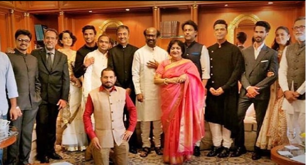 Bollywood was represented by Prasoon Joshi, Aanand L Rai, Kangana Ranaut, Sushant Singh Rajput, Rajkumar Hirani, Rajinikanth and wife Latha, Abhishek Kapoor and Karan Johar at PM Narendra Modi swearing-in ceremony.
