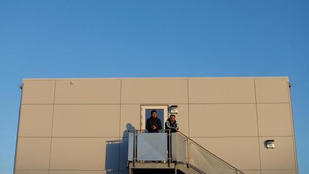Saman Najafi, a Kurdish asylum seeker, and Ali Kadhem Al-Enzi, stateless from Kuwait, at Kaershovedgaard, a former prison now a departure centre for rejected asylum seekers in Jutland, Denmark. Ahead of a general election on June 5, both major parties - the left wing Social Democrats and the centre-right Liberal Party, have pledged to continue Denmark’s tough stance on immigration. (Andrew Kelly / REUTERS) Saman Najafi, a Kurdish asylum seeker, and Ali Kadhem Al-Enzi, stateless from Kuwait, at Kaershovedgaard, a former prison now a departure centre for rejected asylum seekers in Jutland, Denmark. Ahead of a general election on June 5, both major parties - the left wing Social Democrats and the centre-right Liberal Party, have pledged to continue Denmark’s tough stance on immigration. (Andrew Kelly / REUTERS)
