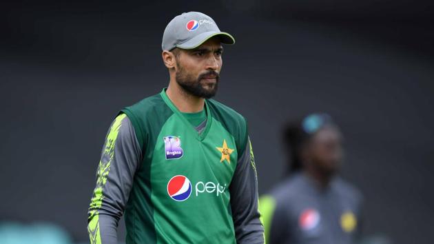 Mohammad Amir of Pakistan at The Kia Oval on May 07, 2019 in London, England. (Photo by Gareth Copley/Getty Images)(Getty Images)