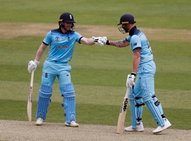 Eoin Morgan and Ben Stokes put England on course for a big total with a 106-run stand. (Action Images via Reuters) Eoin Morgan and Ben Stokes put England on course for a big total with a 106-run stand. (Action Images via Reuters)