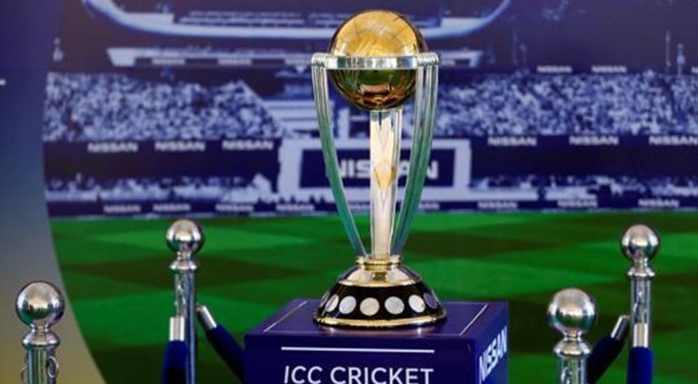 The 2019 ICC Cricket World Cup Trophy showcased during an event.(REUTERS/Dinuka Liyanawatte)