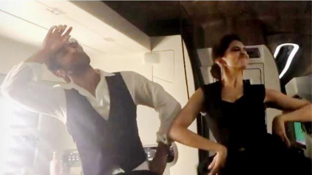Deepika Padukone and Ranbir Kapoor in a video shot after Filmfare Awards.