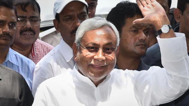 Bihar Chief Minister Nitish Kumar addresses the media in Patna(PTI) Bihar Chief Minister Nitish Kumar addresses the media in Patna(PTI)