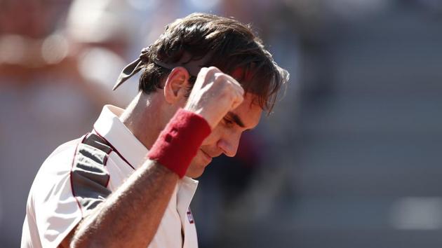 Switzerland's Roger Federer gestures after his third round match against Norway's Casper Ruud(REUTERS)