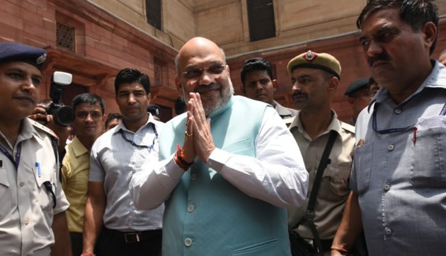 The 55-year-old BJP leader assumed charge a day after he was assigned the crucial Home portfolio, succeeding Rajnath Singh, as Prime Minister Narendra Modi’s government returned for a second term.(Sonu Mehta/ HT Photo)