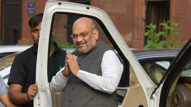 Amit Shah isn’t new to the responsibilities of a home minister. He was the home minister of Gujarat and held other portfolios from 2002 to 2010.(Raj K Raj/HT PHOTO)