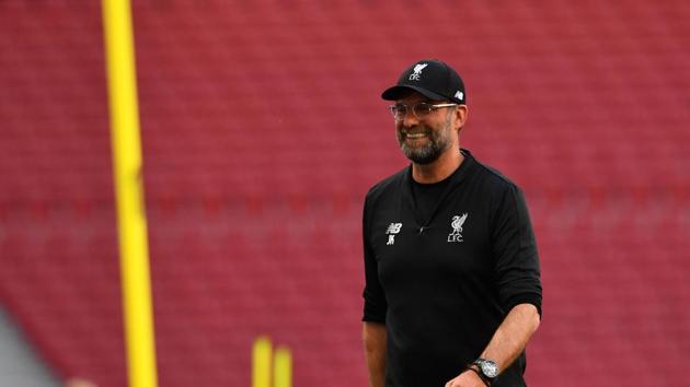 Liverpool's German coach Jurgen Klopp attends a training session at the Wanda Metropolitano Stadium in Madrid on May 31, 2019 on the eve of the UEFA Champions League final football match against Tottenham Hotspur. (AFP) Liverpool's German coach Jurgen Klopp attends a training session at the Wanda Metropolitano Stadium in Madrid on May 31, 2019 on the eve of the UEFA Champions League final football match against Tottenham Hotspur. (AFP)