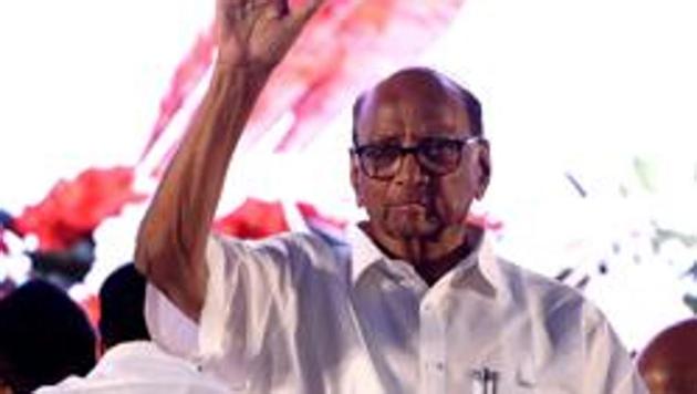 NCP chief Sharad Pawar’s name was also making rounds for the post of leader of Opposition in Rajya Sabha, where Congress is the main Opposition party.(Hindustan Times)