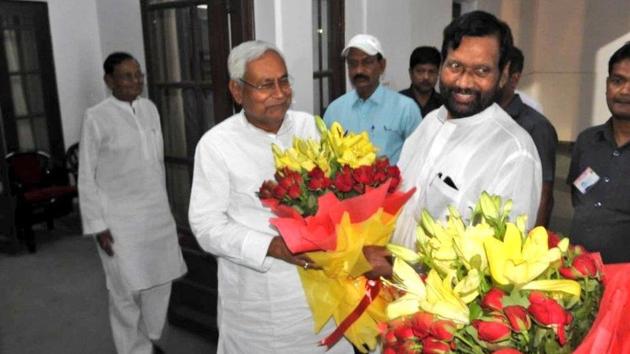Union Minister Ram Vilas Paswan called on Bihar CM Nitish Kumar’s residence on June 2, 2019. Union Minister Ram Vilas Paswan called on Bihar CM Nitish Kumar’s residence on June 2, 2019.