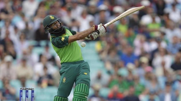 South Africa's Hashim Amla plays a shot off the bowling of England's Jofra Archer during the World Cup cricket match between England and South Africa at The Oval in London, Thursday, May 30, 2019. (AP) South Africa's Hashim Amla plays a shot off the bowling of England's Jofra Archer during the World Cup cricket match between England and South Africa at The Oval in London, Thursday, May 30, 2019. (AP)