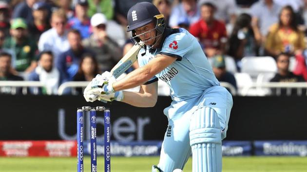 England's Jos Buttler bats. (AP)