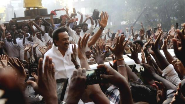 Dravida Munnetra Kazhagam (DMK) president MK Stalin on Monday attacked the Centre and said that the revised draft National Education policy (NEP) is government’s attempt to hoodwink Tamils.(ANI) Dravida Munnetra Kazhagam (DMK) president MK Stalin on Monday attacked the Centre and said that the revised draft National Education policy (NEP) is government’s attempt to hoodwink Tamils.(ANI)