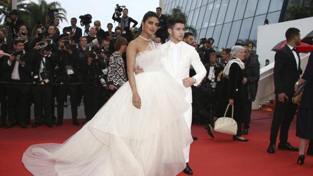 Priyanka Chopra, left, and Nick Jonas pose for photographers upon arrival at the premiere of the film The Best Years of a Life at the 72nd international film festival, Cannes, southern France, Saturday, May 18, 2019. (AP) Priyanka Chopra, left, and Nick Jonas pose for photographers upon arrival at the premiere of the film The Best Years of a Life at the 72nd international film festival, Cannes, southern France, Saturday, May 18, 2019. (AP)