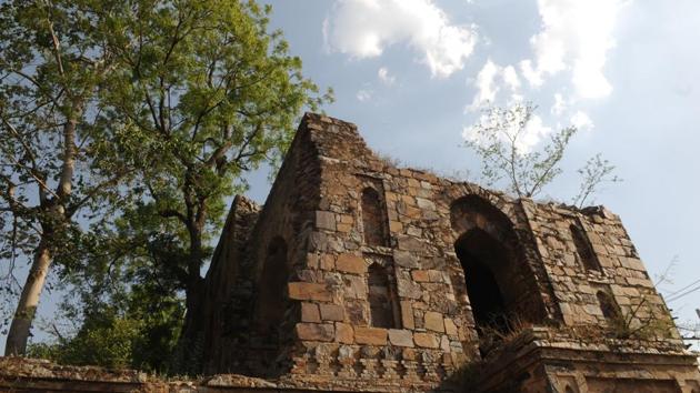 As per a Haryana government gazette notification, dated February 26, the monument is now under state’s protection. The elevation and restoration plan of the mosque is almost done and a proposal to the Public Works Department to survey and measure the area is being sent according to Bhattacharyya. (Parveen Kumar / HT Photo) 