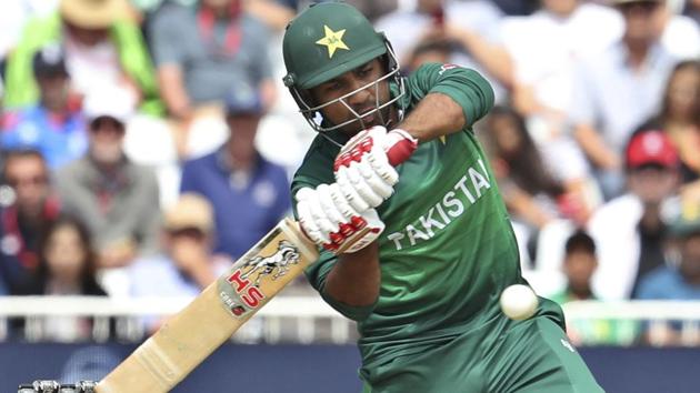 Sarfaraz Ahmed plays a shot during the Cricket World Cup match between England and Pakistan. (AP) Sarfaraz Ahmed plays a shot during the Cricket World Cup match between England and Pakistan. (AP)