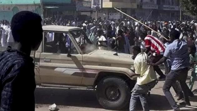 Explosions and machine gunfire were heard in Sudan’s capital early Monday.(AP File Photo)