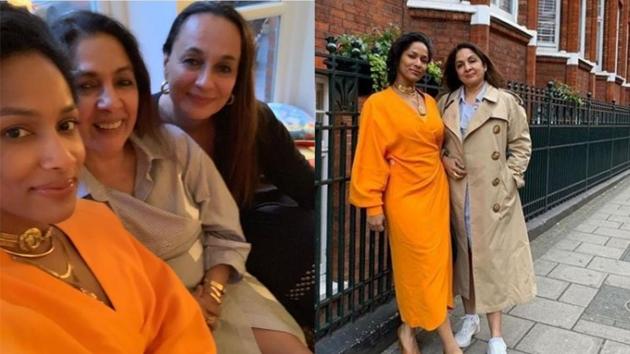 Neena Gupta celebrates her birthday with Masaba Gupta and Soni Razdan in London. Neena Gupta celebrates her birthday with Masaba Gupta and Soni Razdan in London.