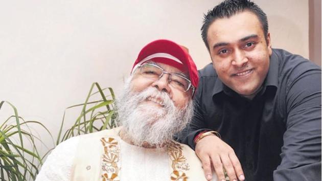 Jiggs Kalra with his son and restaurateur, Zorawar Kalra.