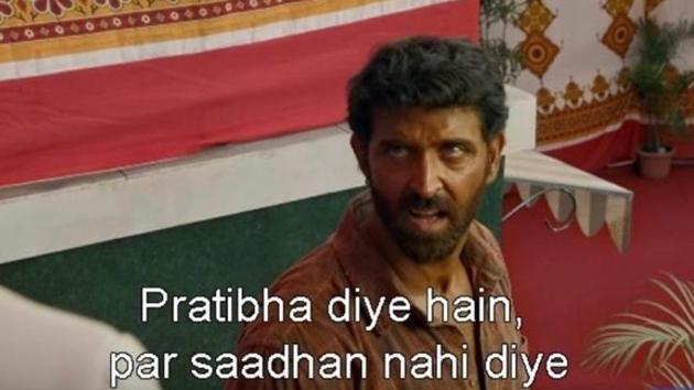 Hrithik Roshan’s dialogues in Super 30 have been turned into funny memes now.