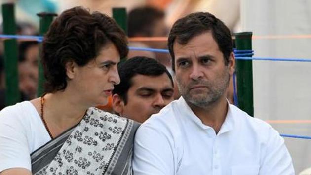 New Delhi, May 21 (ANI): Congress party president Rahul Gandhi (L) with his sister and AICC General Secretary Priyanka Gandhi pay tribute to their late father during a memorial ceremony for slain former Indian prime minister Rajiv Gandhi on his 28th death anniversary in New Delhi on Tuesday. (ANI PHOTO/R RAVEENDRAN)(ANI File Photo)