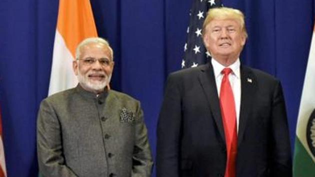 Prime Minister Narendra Modi with the President of United States of America, Donald Trump in Manila, Philippines.(PTI file photo)