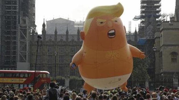 Protesters from all over Britain will travel to London to join the demonstrations. Other protests against Trump’s visit are planned in 14 other cities and towns.(AP File Photo)