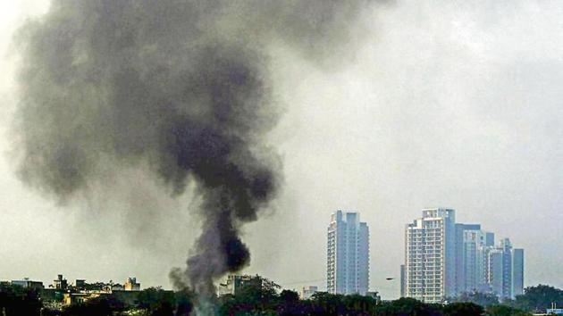 Moreover, Gurugram continues to fall behind on many targets set in last year’s Comprehensive Action Plan (CAP) for NCR, which includes setting up robust air quality monitoring systems, improving sustainable mobility, and implementation of emission norms for industries.(HT Photo)