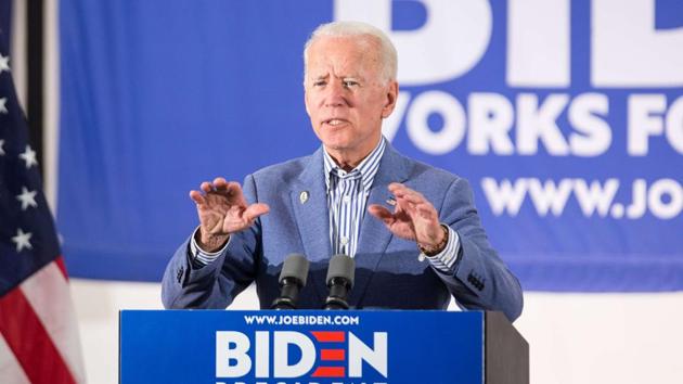 Former Vice President and Democratic presidential candidate Joe Biden holds a campaign event on June 4, 2019 in Concord, New Hampshire.(AFP)
