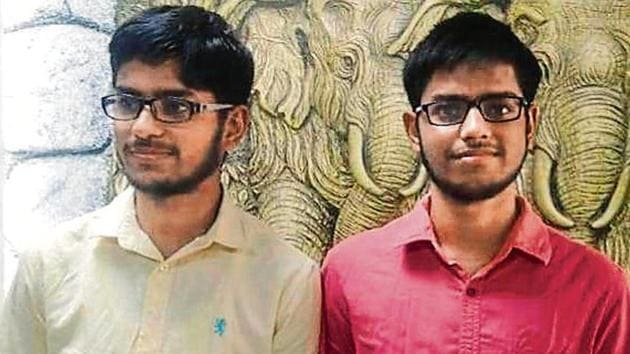 Twin brothers Swastik (left) and Vinayak Bhatia have cleared the NEET exam. While Swastik secured AIR 4, Vinayak bagged AIR 309. (HT Photo) Twin brothers Swastik (left) and Vinayak Bhatia have cleared the NEET exam. While Swastik secured AIR 4, Vinayak bagged AIR 309. (HT Photo)