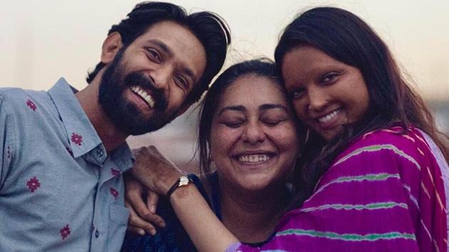 Deepika Padukone, Vikrant Massey and Meghna Gulzar after Chhapaak wrap up. Deepika Padukone, Vikrant Massey and Meghna Gulzar after Chhapaak wrap up.