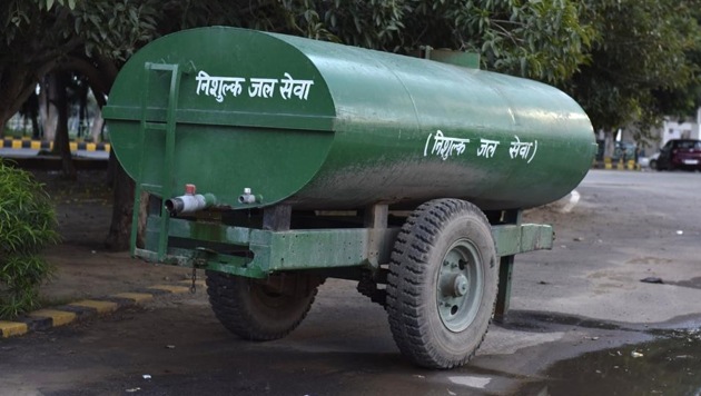 The residents of these sectors are currently dependent on tanker water supplied by the GMDA from its two water treatment plants (WTPs), and also on private tankers. (HT Photo) The residents of these sectors are currently dependent on tanker water supplied by the GMDA from its two water treatment plants (WTPs), and also on private tankers. (HT Photo)
