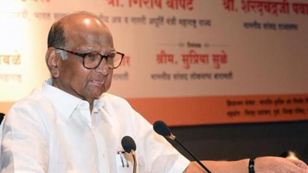 NCP chief also asked leaders to reach a consensus and suggest new faces for the assembly polls. (Pratham Gokhale/HT Photo) NCP chief also asked leaders to reach a consensus and suggest new faces for the assembly polls. (Pratham Gokhale/HT Photo)
