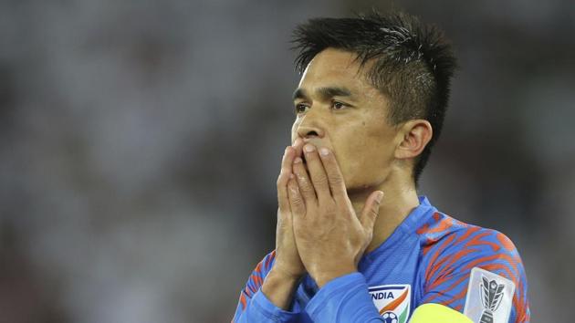 File image of Indian footballer Sunil Chhetri. (AP) File image of Indian footballer Sunil Chhetri. (AP)