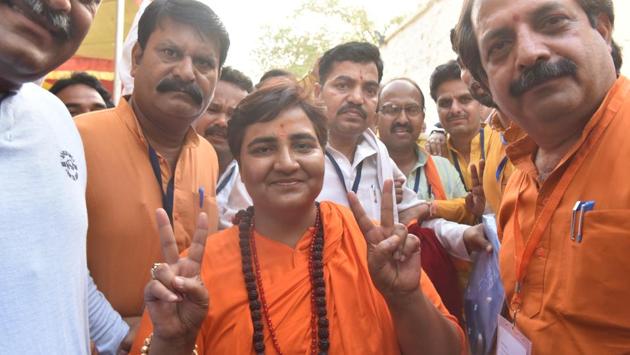 BJP MP Pragya Singh Thakur failed to appear before a court in Mumbai Thursday - for the second time this week - in connection with the 2008 Malegaon blast case. Thakur, who had been directed to appear before the special court in Mumbai in the Malegaon blast case, now has just a day left to comply with the court directions. (Mujeeb Faruqui / HT File)