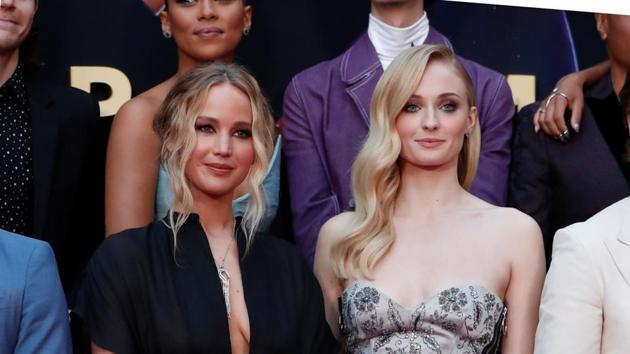Actors Jennifer Lawrence and Sophie Turner pose during the film premiere of Dark Phoenix.(REUTERS)