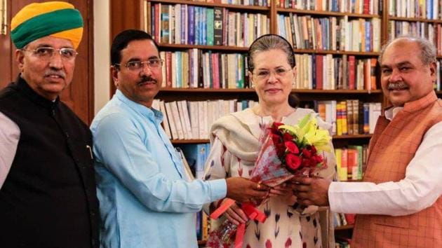 The meeting with Sonia Gandhi was to request for party’s cooperation and smooth functioning of the Parliament (INC/Twiiter) The meeting with Sonia Gandhi was to request for party’s cooperation and smooth functioning of the Parliament (INC/Twiiter)