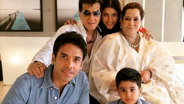 Ekta Kapoor with her family.