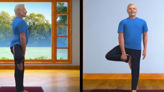 PM Modi’s animated avatar teaches Vrikshasana ahead of Yoga Day 2019 ...